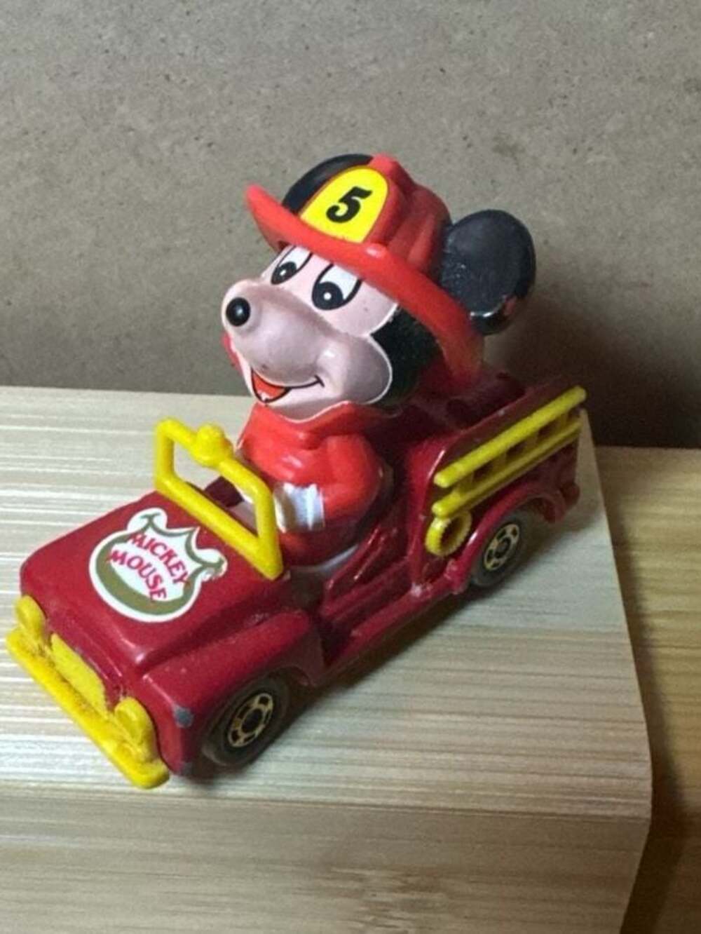 Vintage Tomy Walt Disney Mickey Mouse Die-Cast Fire Truck No. PD-2